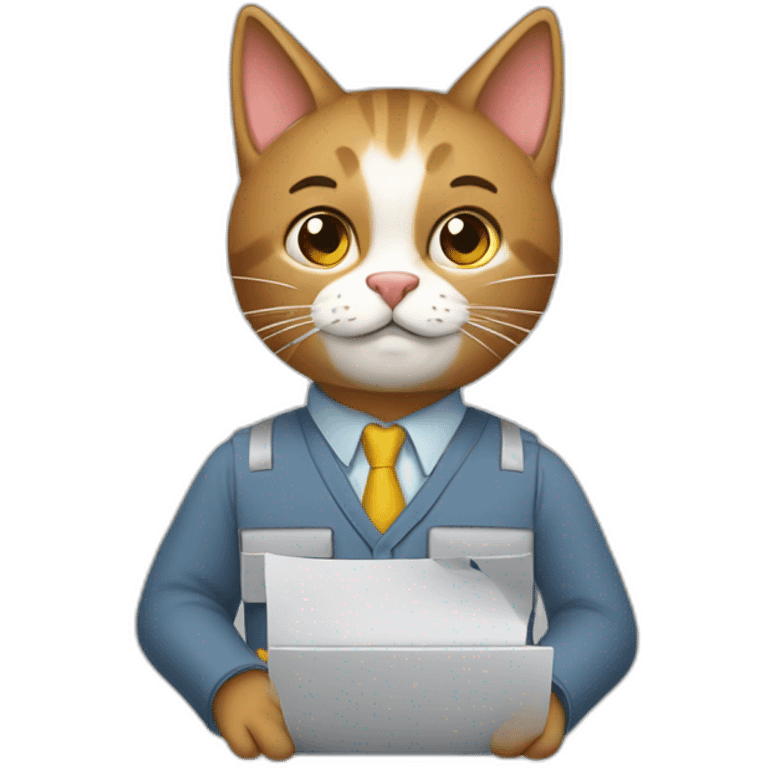 gato trabajando duro emoji