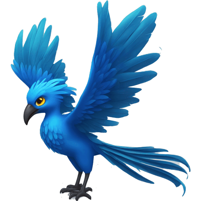 blue phoenix bird emoji