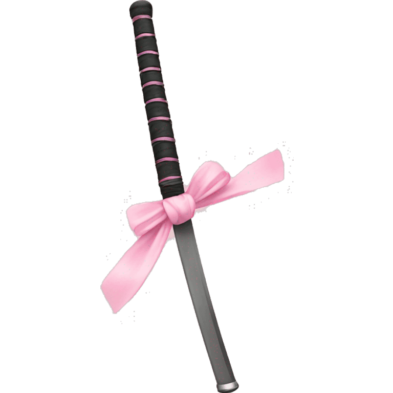 Katana with a pastel pink bow emoji