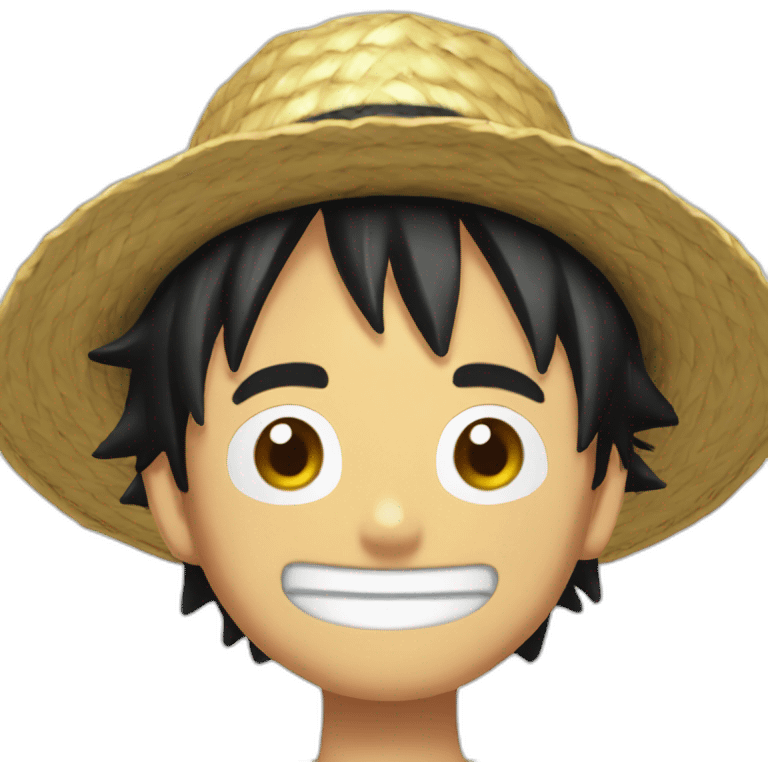 Luffy with straw hat  emoji