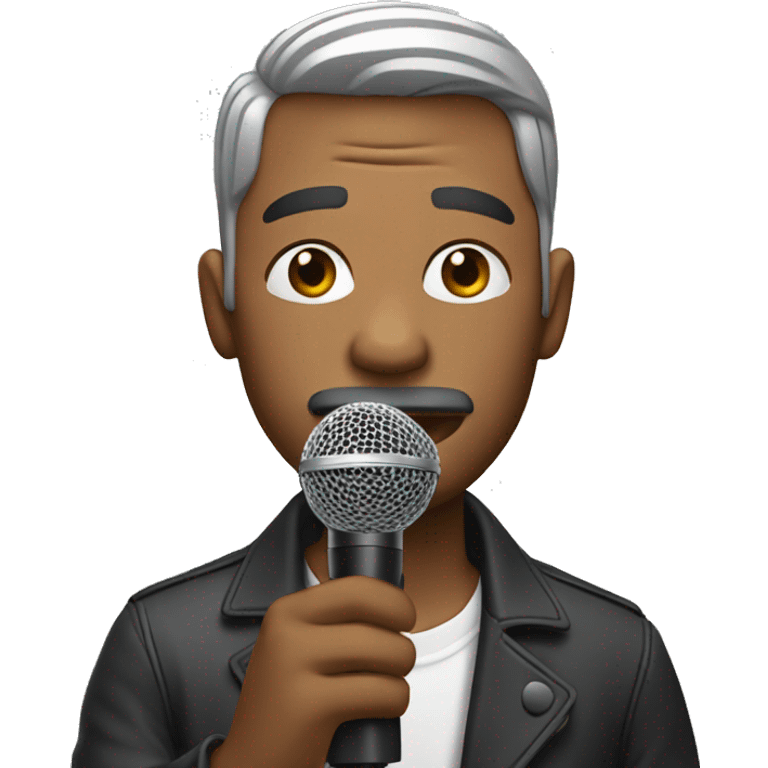 man with microphone emoji