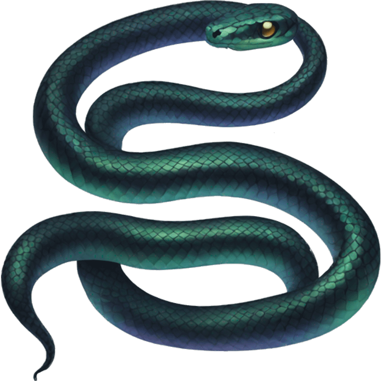 dark iridescent snake emoji