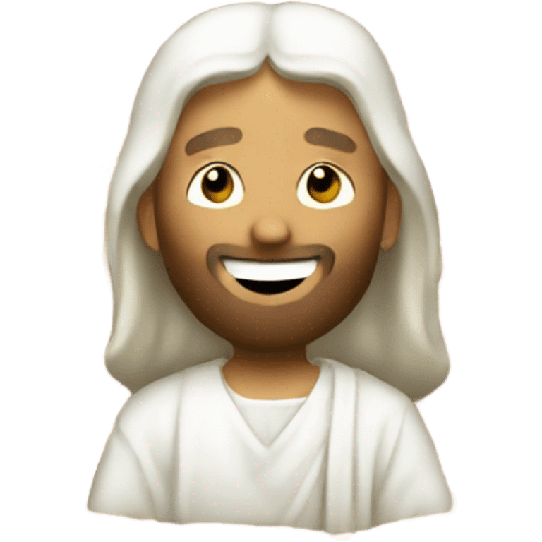 Jesus smiles with Donald Trump emoji