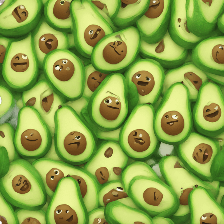 Happy avocado emoji