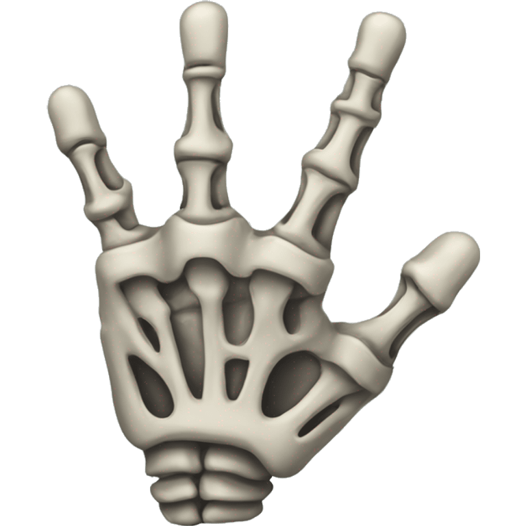 Skeleton hand rock sign emoji