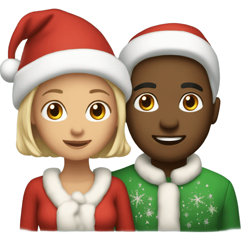 christmas couple emoji