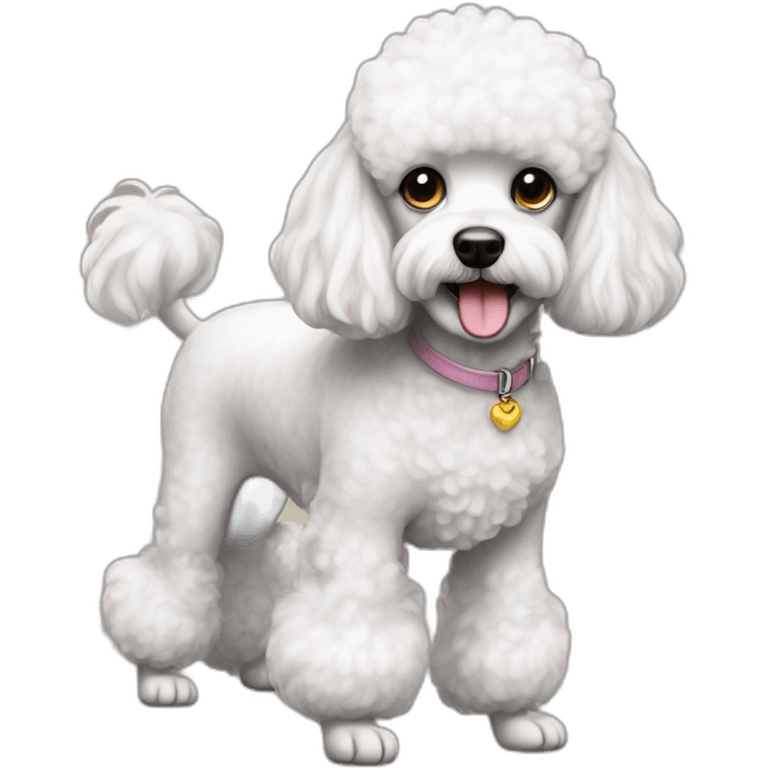 Dog Standart Poodle full body emoji