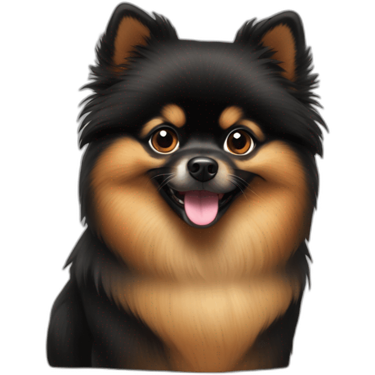 black and tan pomeranian emoji