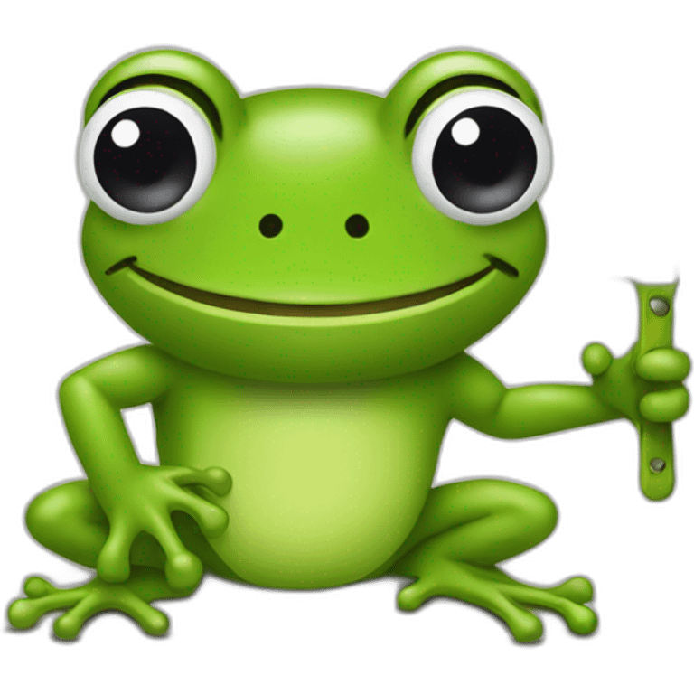 grenouille avec couteau planté emoji