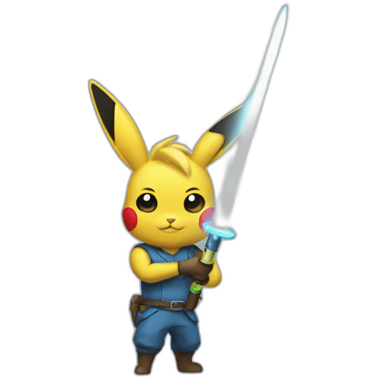 Pickatchu avec un sabre laser emoji