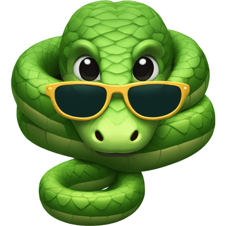 Snake with sunglasses  emoji