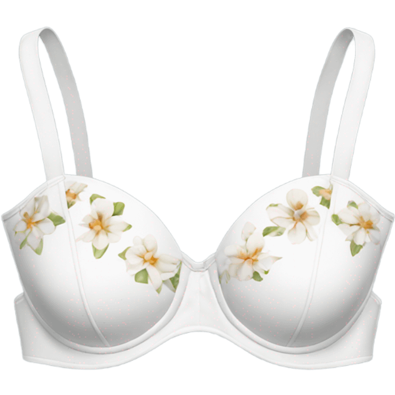 White floral bra  emoji