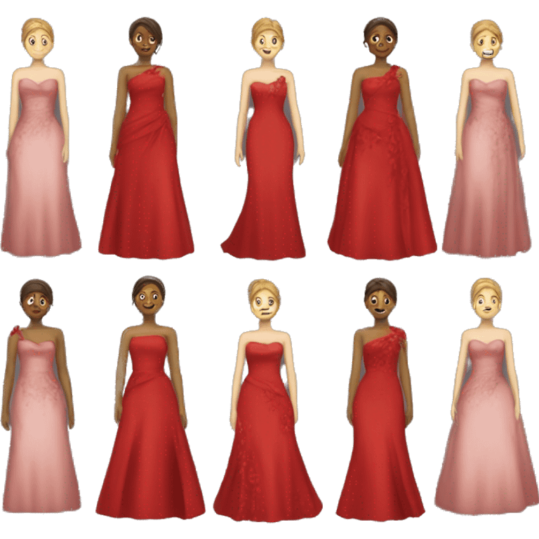 red wedding dresses  emoji