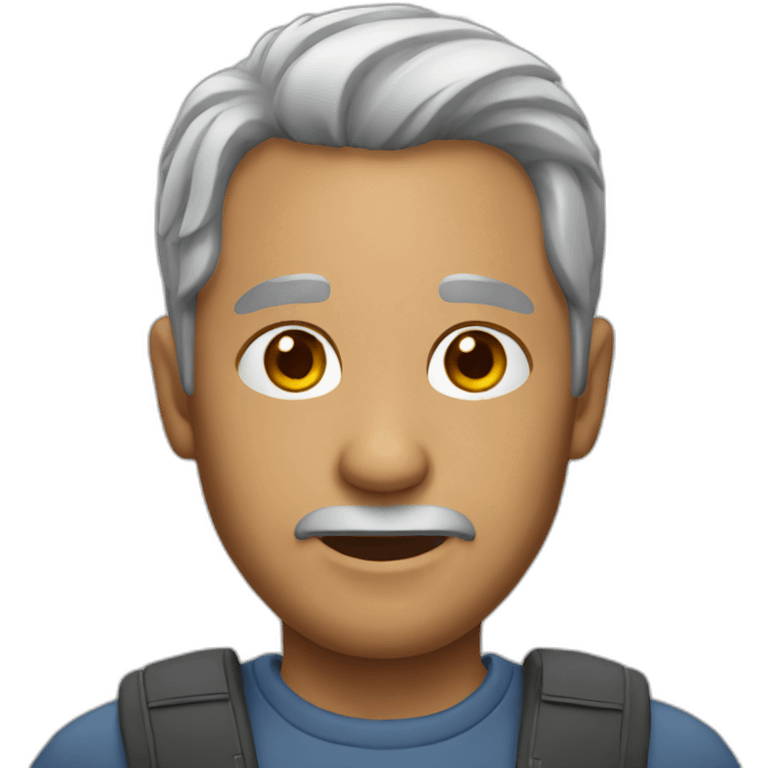 latin man with some gray hairs emoji