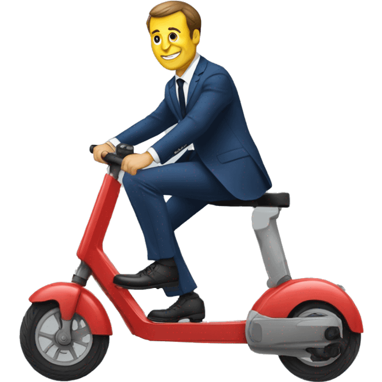 macron sur une trottinette emoji