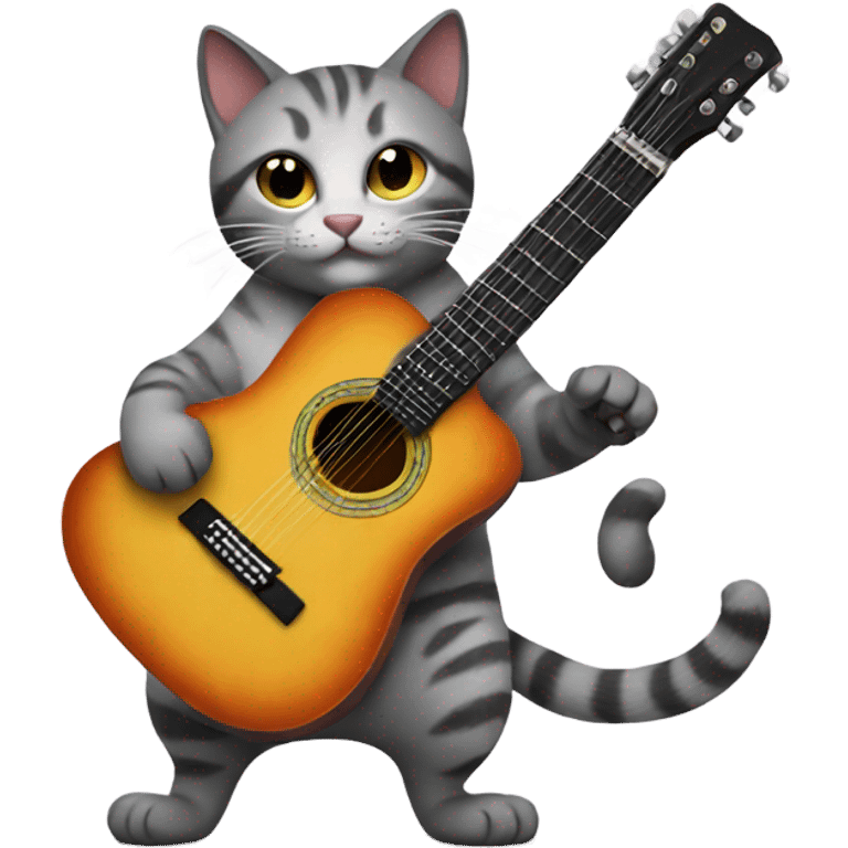 Cat playing guitar  emoji