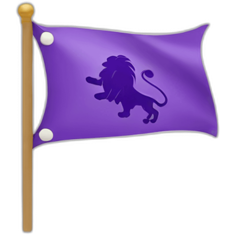 purple lion white flag emoji