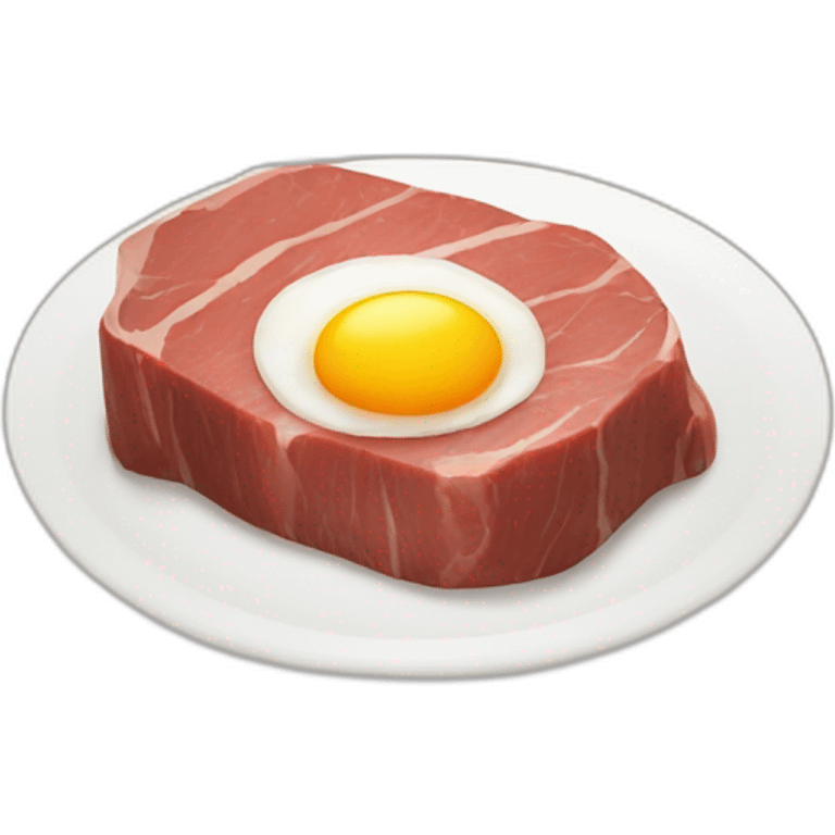 beef and egg food emoji