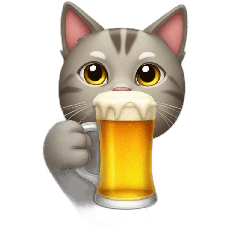 Cat-drinking-a-beer emoji