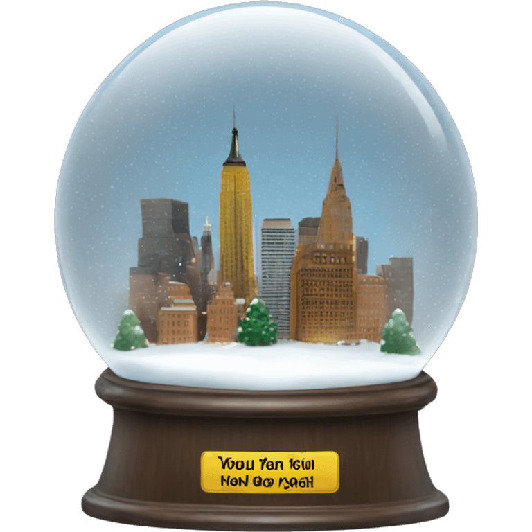 new york city snow globe, 4k, no background emoji