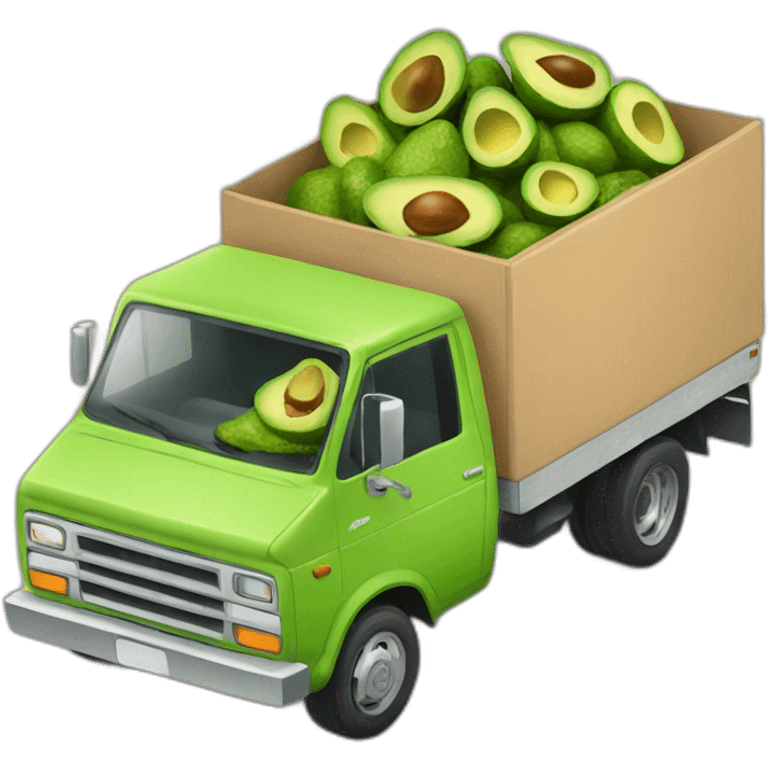 a guacamole on a truck emoji