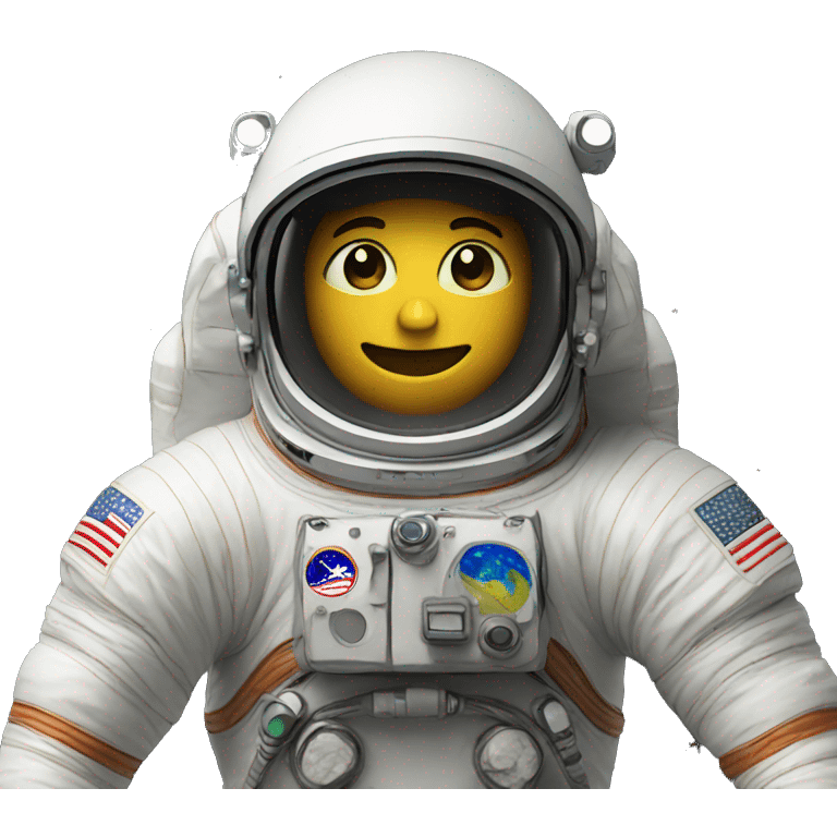 Astronaut looking towards earth emoji