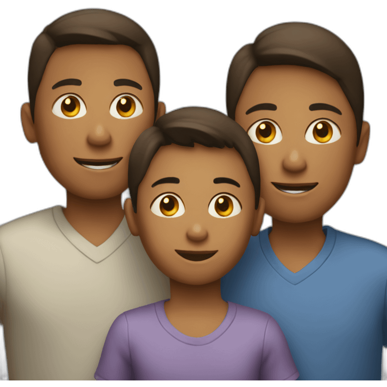 Mom with two Boys in the third place emoji