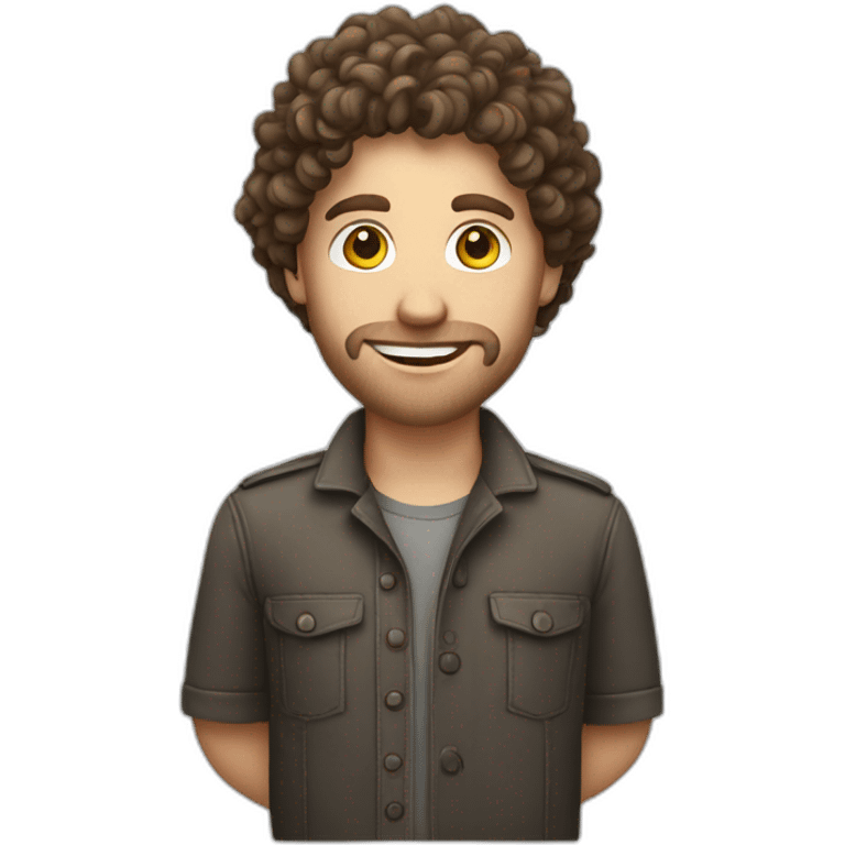 Male Photographer Caucasian curly brunette emoji