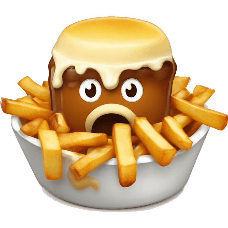 poutine qui mange une poutine  emoji