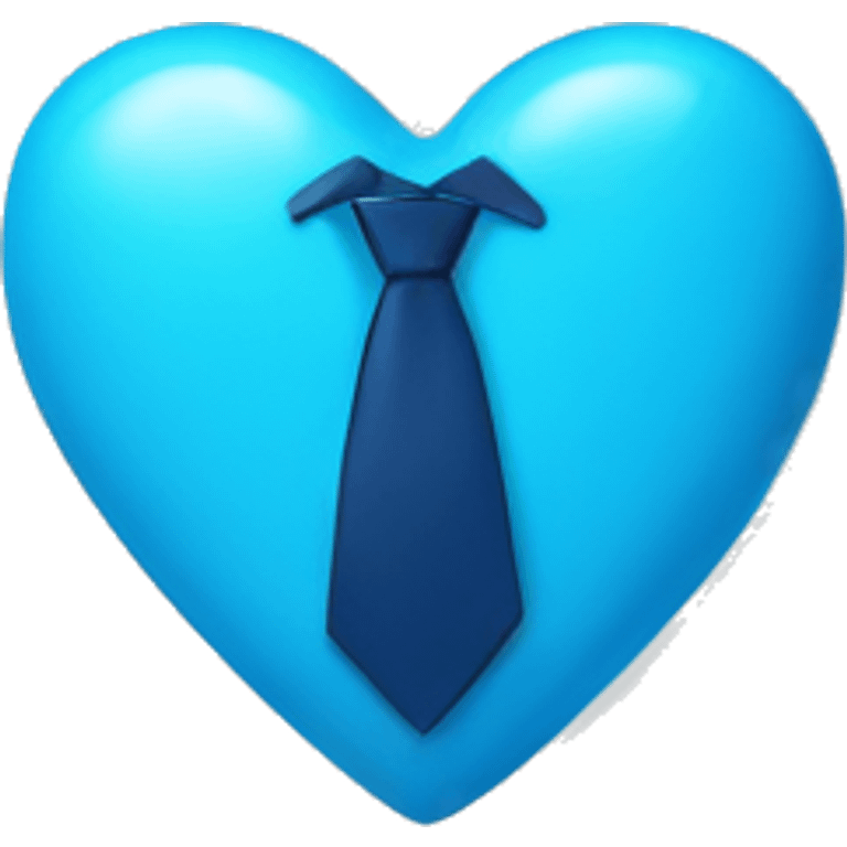 Blue heart with a tie around it emoji