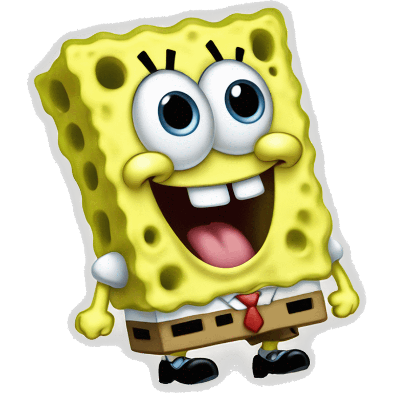 Cartoonish SpongeBob cute and happy SpongeBob SquarePants kawaii emoji