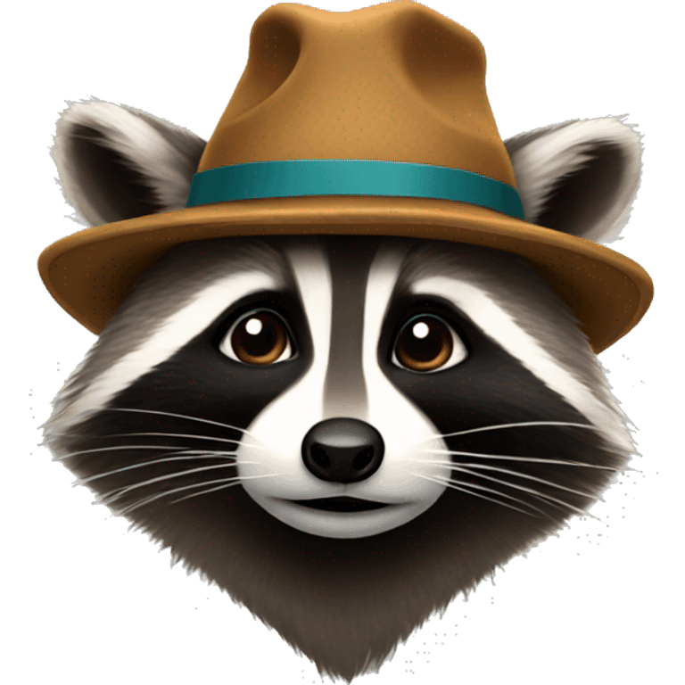 racoon wearing a hat emoji