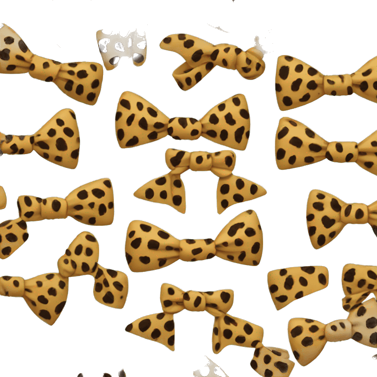 cheetah print bow emoji