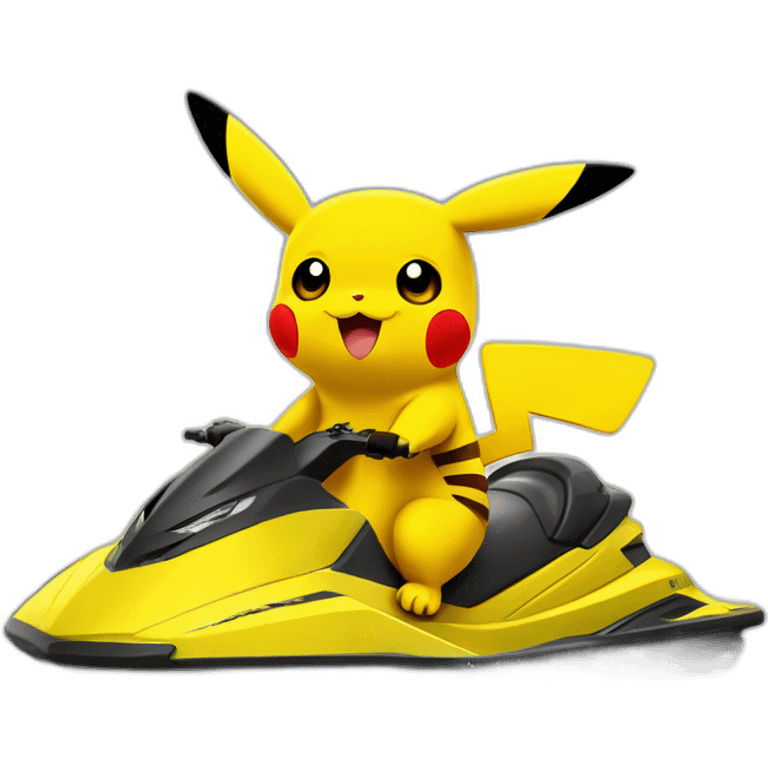 Pikachu sur un jetski emoji