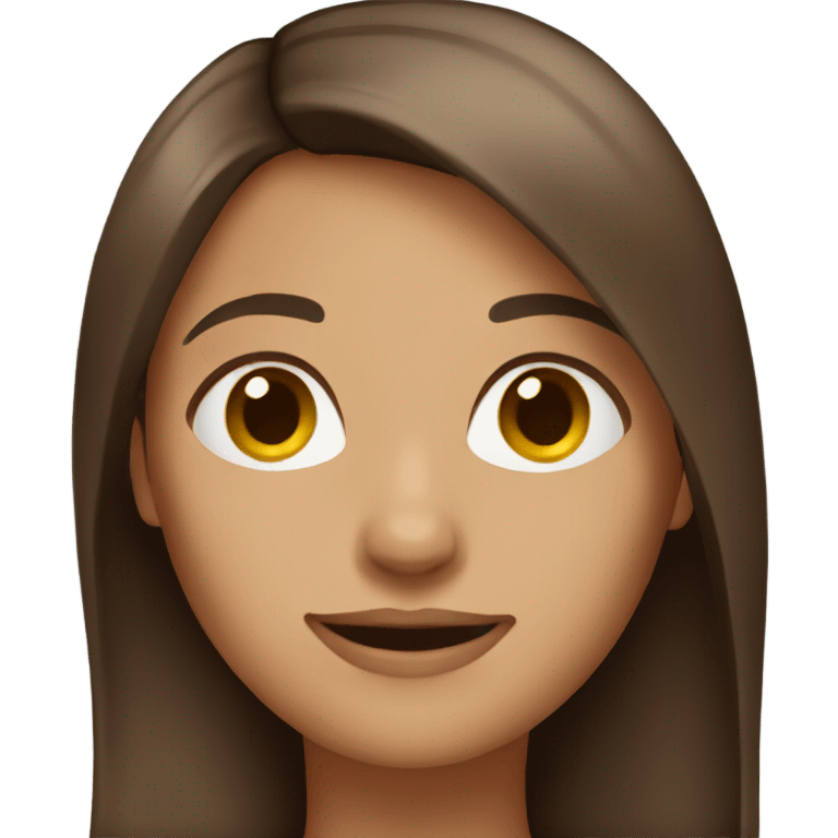 woman with straight brown hair emoji