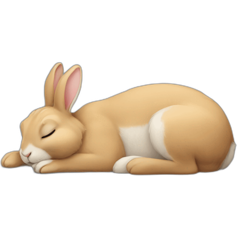 Rabbit sleeping emoji