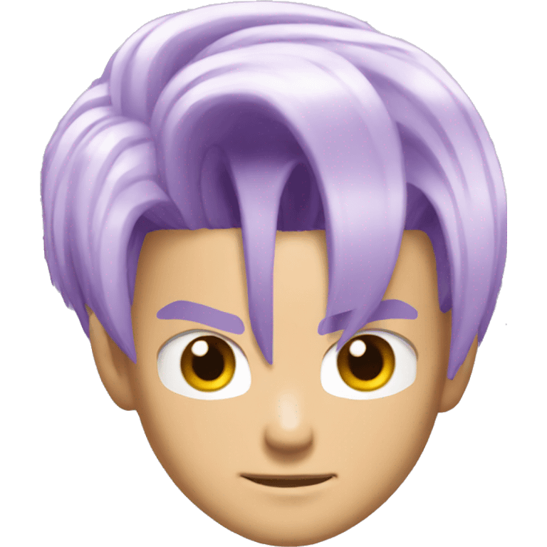 trunks with light purple hair in dragon ball  emoji