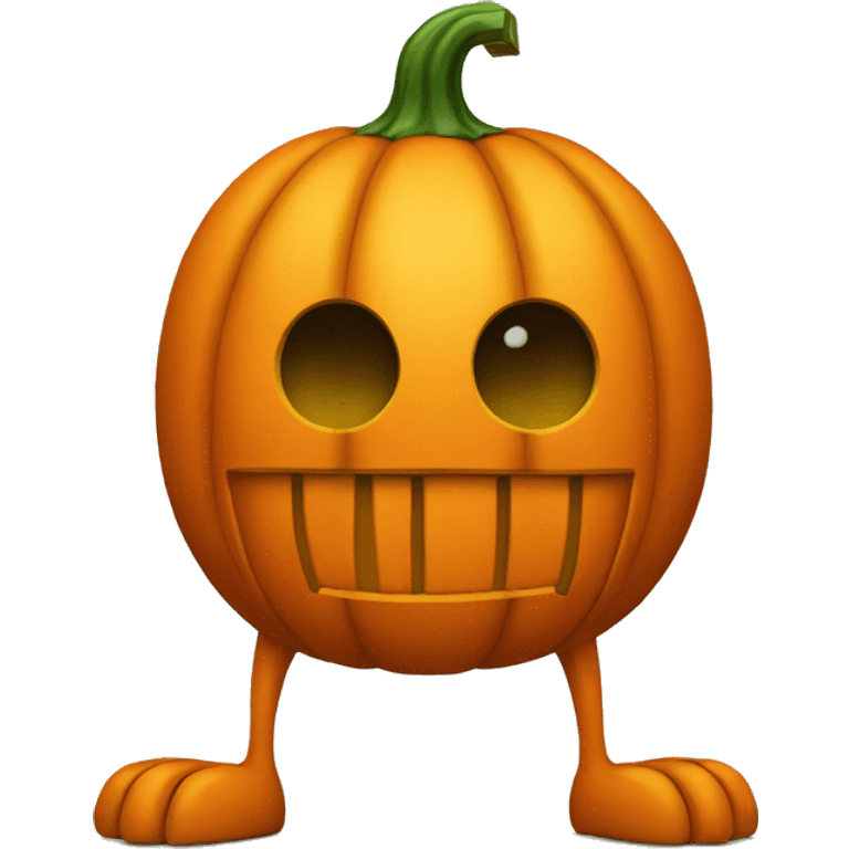 Pumpkin with legs emoji