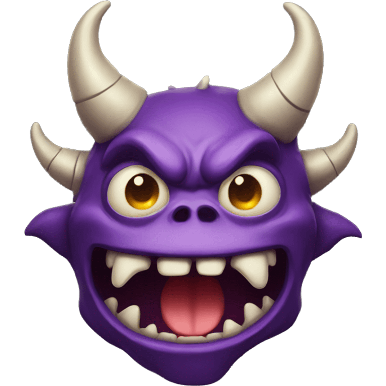 sinister solo horned grin monster emoji