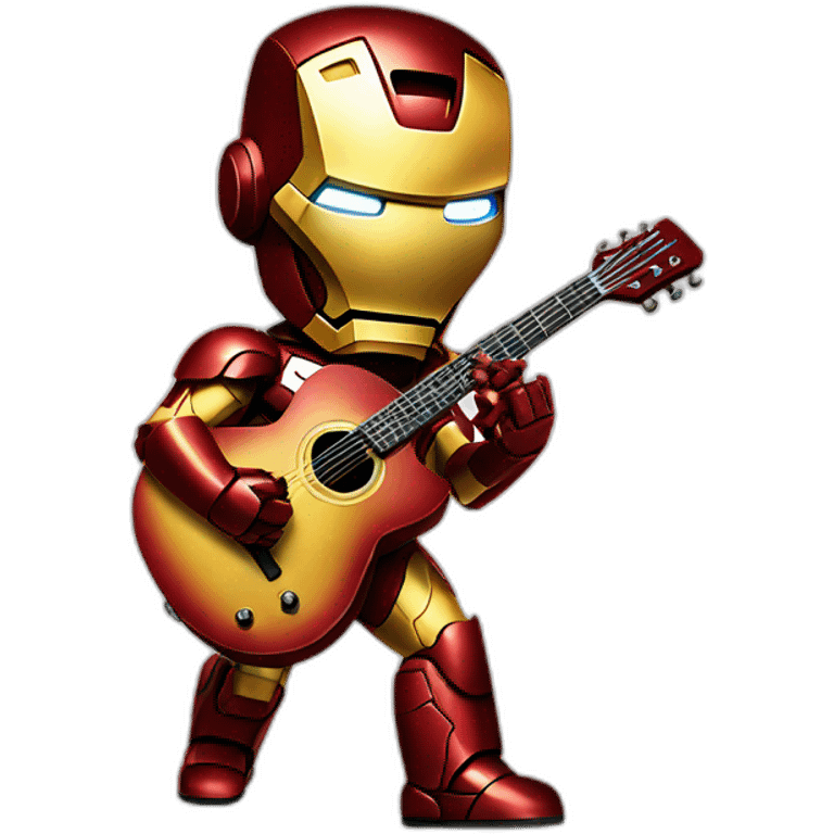 Iron man playing guitar emoji