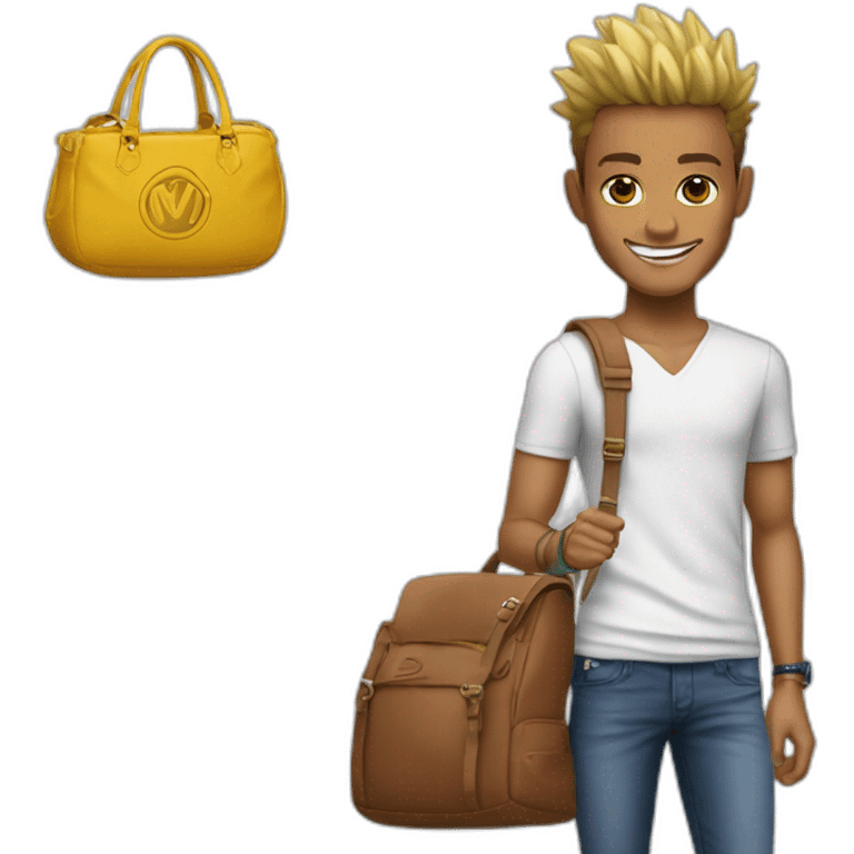 Neymar avec un sac de winx emoji