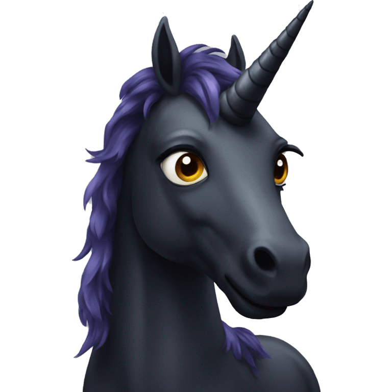 Dark unicorn  emoji