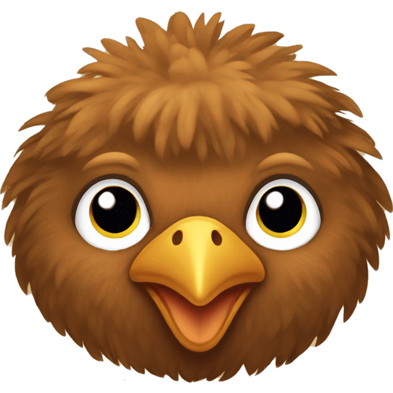 Brown fluffy chicken emoji