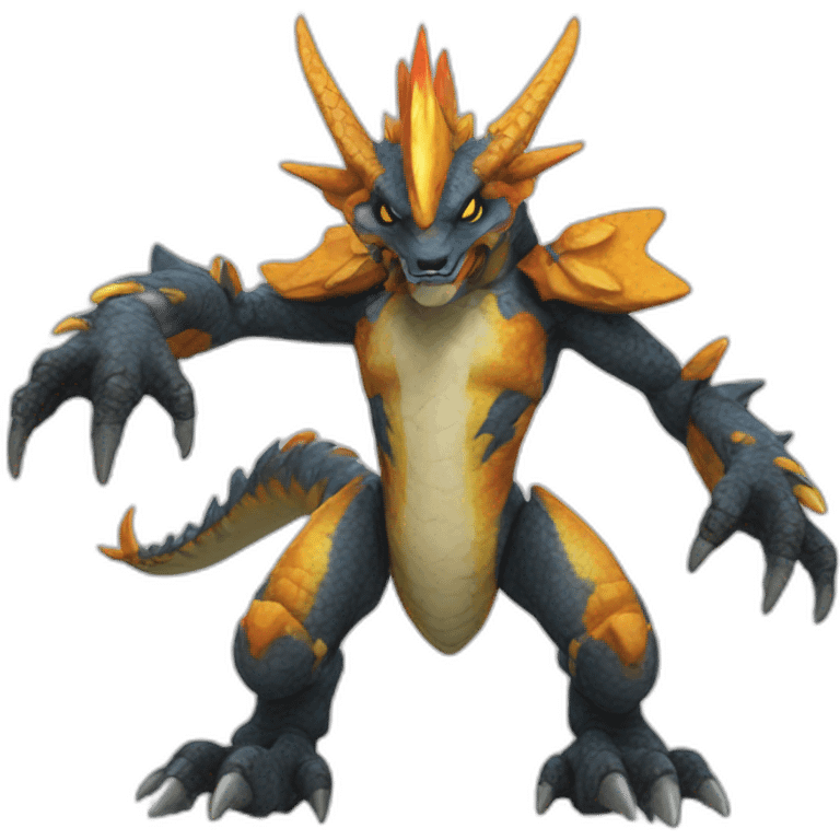 unicon-greymon-rainbow emoji