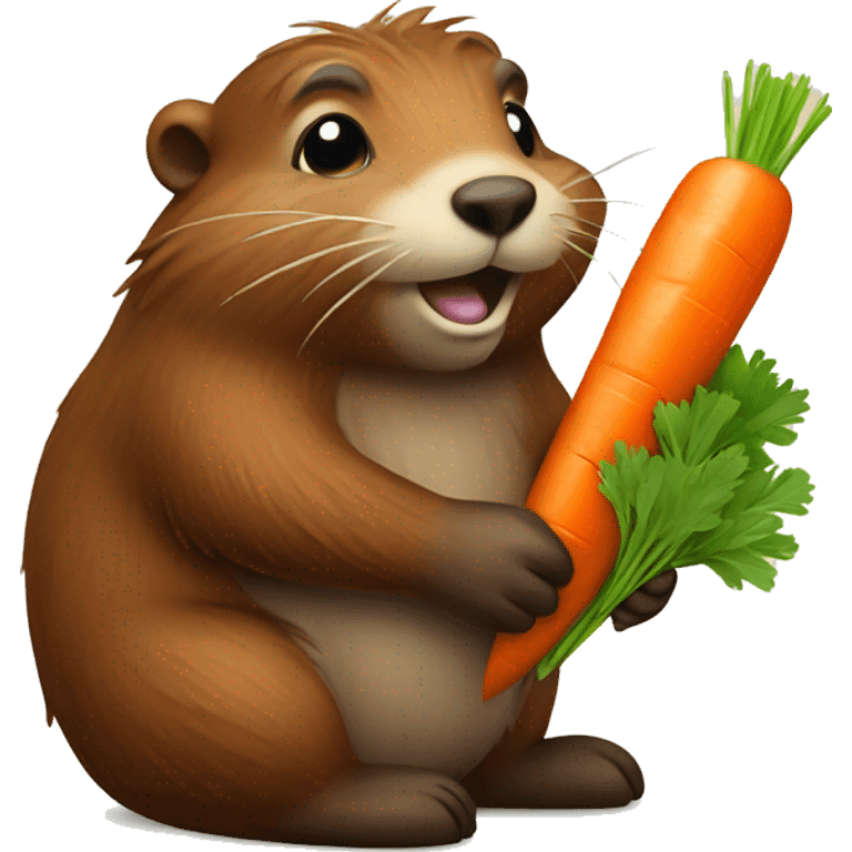 beaver with carrot emoji