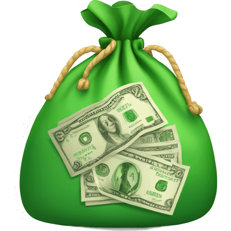 Money bag with green dollar sign emoji