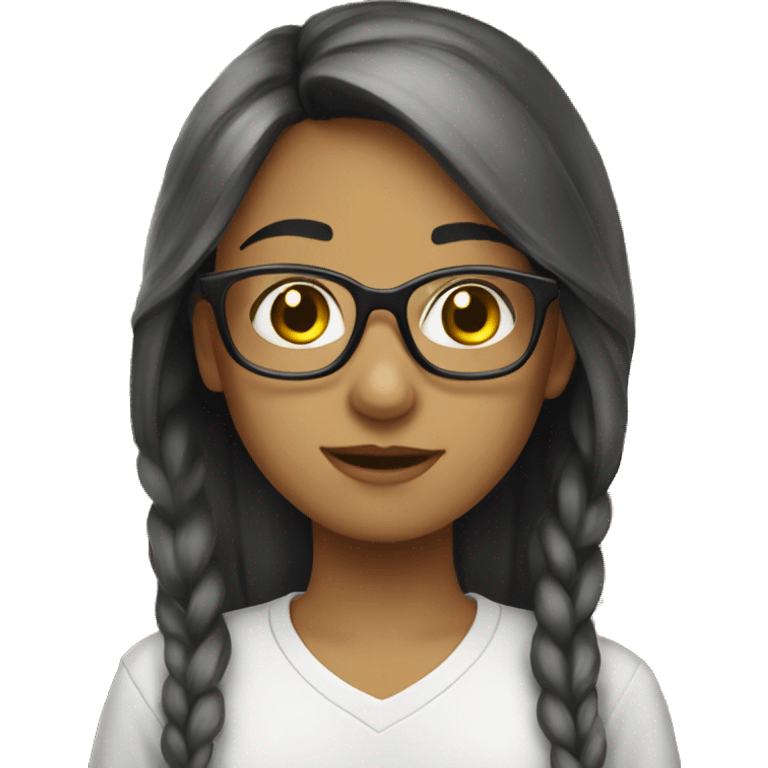 girl white nerd who loves lots of books emoji