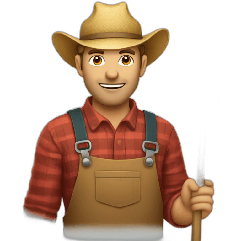 farmer pitchfork emoji