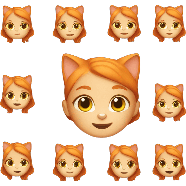 Ginger cat girl emoji