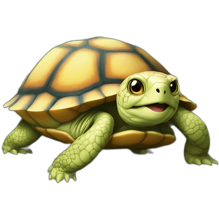 Tortue sur chat emoji